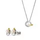 Orphelia® 'Mathilde' Femmes Argent Set: Collier-Pendentif + Boucles d'oreilles - argent/or SET-7510/G