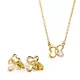 Orphelia® 'Lili' Dames Zilver 925 925 Set: Ketting-Hanger + Oorbellen - Goudkleurig SET-7513/G