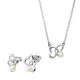 Orphelia® 'Lili' Dames Zilver 925 925 Set: Ketting-Hanger + Oorbellen - Zilverkleurig SET-7513