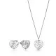 Orphelia® 'Euphoria' Damen Sterling Silber Set: Halskette-Anhanger + Ohrringe - Silber SET-7522