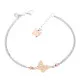 Orphelia® Women's Sterling Silver Bracelet - Silver/Rose ZA-7194