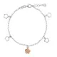 Orphelia® 'Nixie' Women's Sterling Silver Bracelet - Silver/Rose ZA-7377