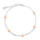 Orphelia® 'Aurelie' Women's Sterling Silver Bracelet - Silver/Rose ZA-7385