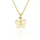 Orphelia® 'Butterfly' Women's Sterling Silver Chain with Pendant - Gold ZH-7074/1