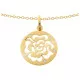 Orphelia® 'Fiore' Women's Sterling Silver Chain with Pendant - Gold ZH-7079/2