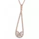 Orphelia® 'Tiziana' Damen Sterling Silber Halskette mit Anhänger - Rosé ZH-7276/RG