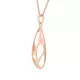 Orphelia® 'Ava' Women's Sterling Silver Chain with Pendant - Rose ZH-7374 RG