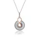 Orphelia® 'Frida' Women's Sterling Silver Chain with Pendant - Silver/Rose ZH-7437