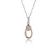 Orphelia® 'Ambra' Femmes Argent Collier avec pendentif - Rosé ZH-7439