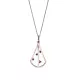 Orphelia® 'Sacha' Damen Sterling Silber Halskette mit Anhänger - Silber/Rosa ZH-7496