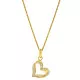 Orphelia® 'Cecilia' Women's Sterling Silver Pendant with Chain - Gold ZH-7584/G