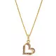 Orphelia® 'Cecilia' Women's Sterling Silver Pendant with Chain - Gold ZH-7584/R