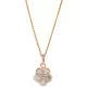 Orphelia® 'Daisy' Women's Sterling Silver Pendant with Chain - Rose ZH-7585/RG