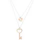 Orphelia® Dames Zilver 925 925 Collier - Zilver/Rosé ZK-7185/1