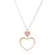 Orphelia® 'Mada' Women's Sterling Silver Chain with Pendant - Silver/Rose ZK-7389