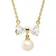 Orphelia® 'Sparkle' Women's Sterling Silver Chain with Pendant - Gold ZK-7512