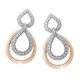 Orphelia® 'Amber' Femmes Argent Boucle d'oreille - Argent/Rose ZO-7092/1