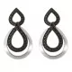 Orphelia® 'Amber' Femmes Argent Boucle d'oreille - Argent/Noir ZO-7092/2