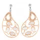 Orphelia® 'Lana' Dames Zilver 925 925 Oorhangers - Zilver/Rosé ZO-7164