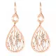 Orphelia® 'Linda' Women's Sterling Silver Drop Earrings - Rose ZO-7188/RG