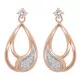 Orphelia® 'Minna' Women's Sterling Silver Drop Earrings - Rose ZO-7228