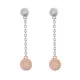 Orphelia® 'Aurelie' Dames Zilver 925 925 Oorhangers - Zilver/Rosé ZO-7385