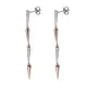 Orphelia® 'Aada' Dames Zilver 925 925 Oorhangers - Zilver/Rosé ZO-7433