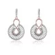 Orphelia® 'Frida' Women's Sterling Silver Drop Earrings - Silver/Rose ZO-7437