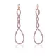 Orphelia® 'Aurora' Women's Sterling Silver Drop Earrings - Rose ZO-7459