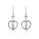 Orphelia® 'Delilah' Women's Sterling Silver Drop Earrings - Silver/Rose ZO-7475