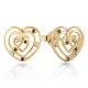 Orphelia® 'Euphoria' Women's Sterling Silver Stud Earrings - Gold ZO-7522/G