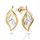 Orphelia® 'Charlotte' Women's Sterling Silver Stud Earrings - Silver/Gold ZO-7523/G