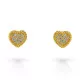 Orphelia® 'Elite' Women's Sterling Silver Stud Earrings - Gold ZO-7566/G