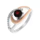 Orphelia® Damen Sterling Silber Ring - Silber/Rosa ZR-7375/1