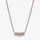 Pandora® 'Timeless Pavé' Femmes Métal plaqué Collier - Rosé 382621C01-45