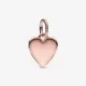 Pandora® Pandora Moments 'Engravable Heart Tag' Women's Gold Plated Metal Pendant - Rosegold 388914C00