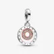 Pandora® 'Signature logo' Dames Zilver 925 925 Bedel - Zilver/Rosé 782287C01