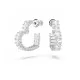 Swarovski® 'Matrix' Women's Base Metal Hoop Earrings - Silver 5653170