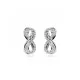 Swarovski® 'Hyperbola' Women's Base Metal Stud Earrings - Silver 5687269