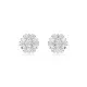 Swarovski® 'Idyllia' Women's Base Metal Stud Earrings - Silver 5691483