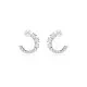 Swarovski® 'Matrix' Women's Base Metal Hoop Earrings - Silver 5692260