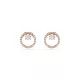 Swarovski® 'Dextera' Women's Gold Plated Metal Stud Earrings - Rose 5692263