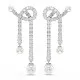 Swarovski® 'Matrix' Dames Metaal Oorhangers - Zilverkleurig 5692417