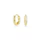 Swarovski® 'Matrix' Women's Gold Plated Metal Hoop Earrings - Gold 5697228