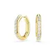 Swarovski® 'Dextera Octagon' Damen Verchromtem Metall Creolen - Gold 5724584