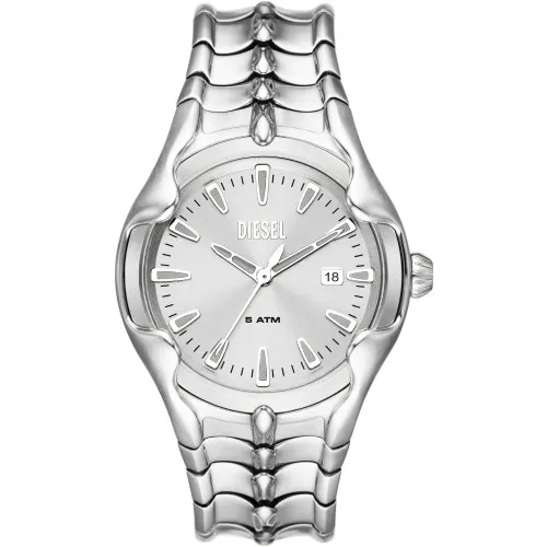 DIESEL 腕時計 Men's Vert Three-Hand Date Black Stainless Steel Watch | Black