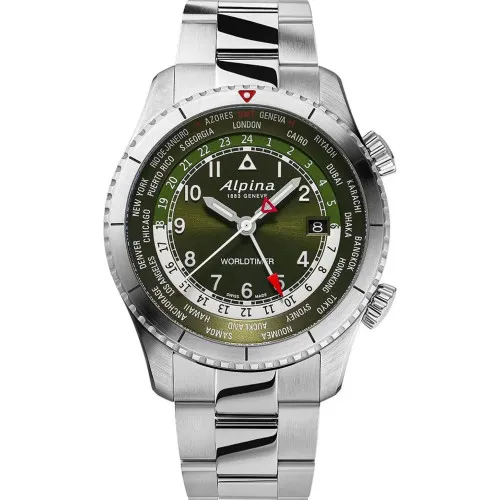 Alpina Startimer Pilot Quartz Worldtimer AL-255GR4S26B Quartz