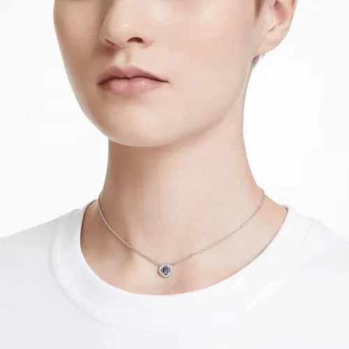 Swarovski® 'Angelic Square' Women's Base Metal Necklace - Silver