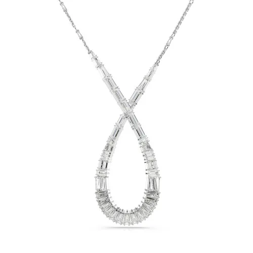 Swarovski® 'Hyperbola' Women's Base Metal Necklace - Silver