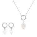 Orphelia® 'Spa' Dames Zilver 925 925 Set: Ketting + Oorbellen - Zilverkleurig SET-7575